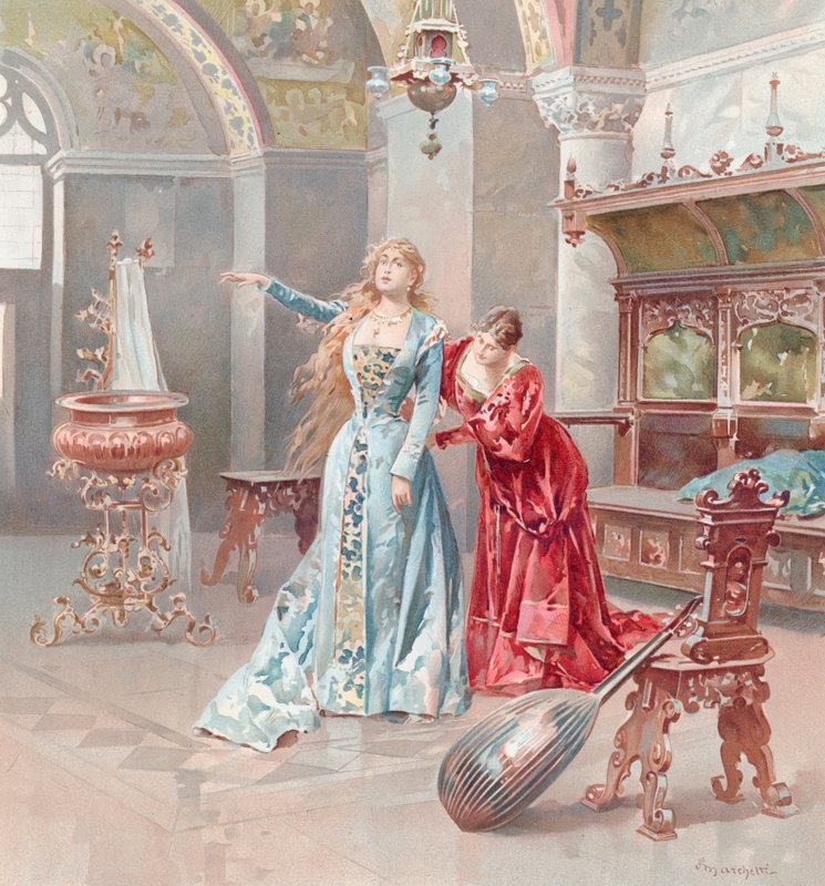 莎士比亚的奥赛罗（chromolitho）插图 作者 卢多维科·马尔凯蒂（Ludovico Marchetti）