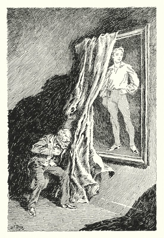 奥斯卡·王尔德的《道林·格雷的画像》插图（石版画） 作者 路易斯·特鲁戈（Lui Trugo）
