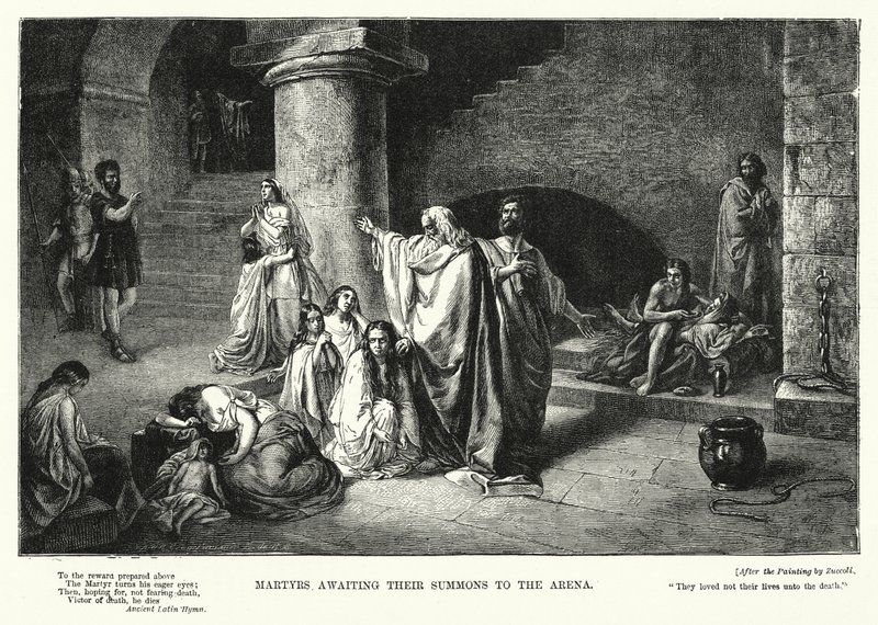 Martyrs awaiting their Summons to the Arena (engraving) 作者 路易吉·祖科利（Luigi Zuccoli）