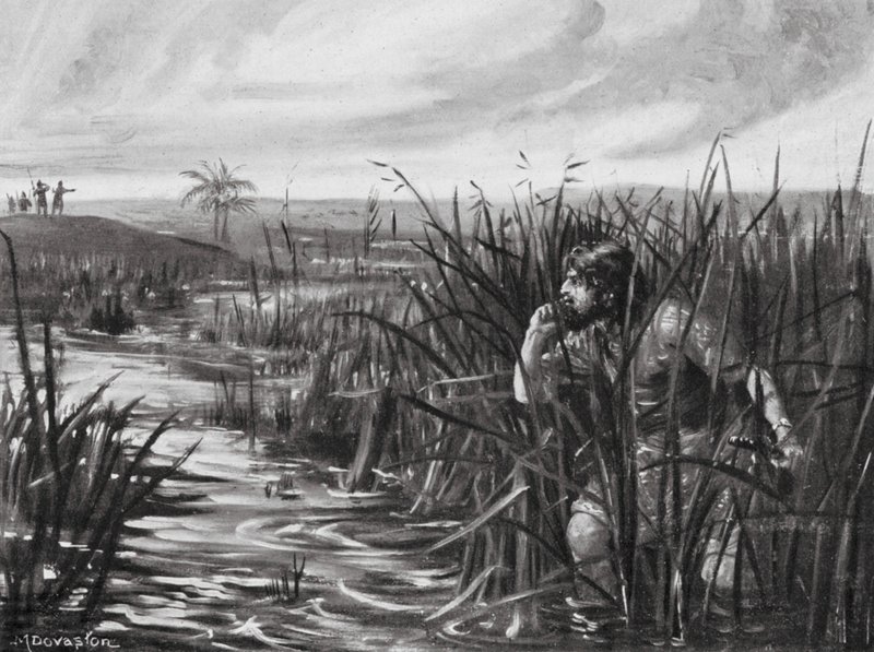 一名迦勒底间谍注意到亚述先锋的接近（石版画） 作者 玛格丽特（后）多瓦斯顿