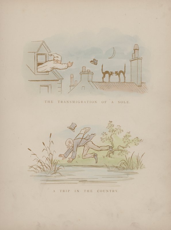 Page from the Humours of Cynicus (coloured engraving) 作者 马丁 