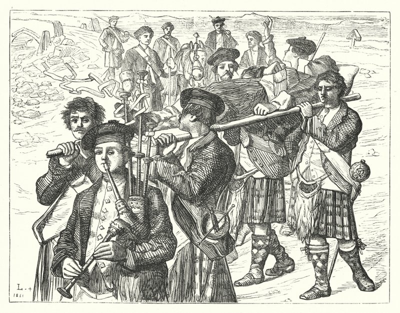 The Night After Culloden (engraving) 作者 马修·詹姆斯（马修·詹姆斯）