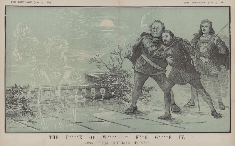 威尔士亲王致乔治四世：我会追随你！ （彩色石版画） 作者 马修 