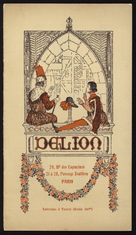 巴黎 Delion 公司 1908 年发行的帽子目录封面插图（石印版） 作者 莫里斯·伯蒂