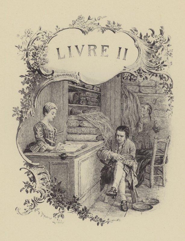让-雅克·卢梭的《忏悔录》第二册插图（版画） 作者 莫里斯·勒卢瓦（Maurice Leloir）