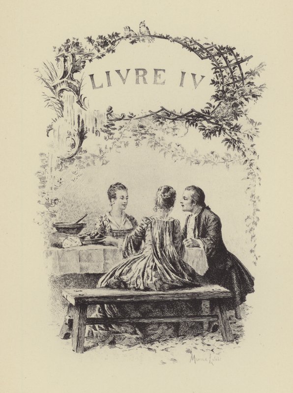 让-雅克·卢梭的《忏悔录》第四册插图（版画） 作者 莫里斯·勒卢瓦（Maurice Leloir）