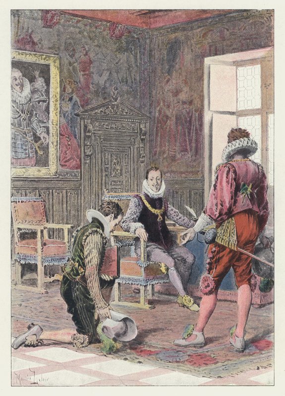 Illustration for Gil Blas (colour litho) 作者 莫里斯·勒卢瓦（Maurice Leloir）