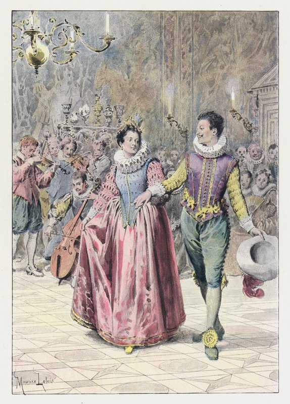 Illustration for Gil Blas (colour litho) 作者 莫里斯·勒卢瓦（Maurice Leloir）