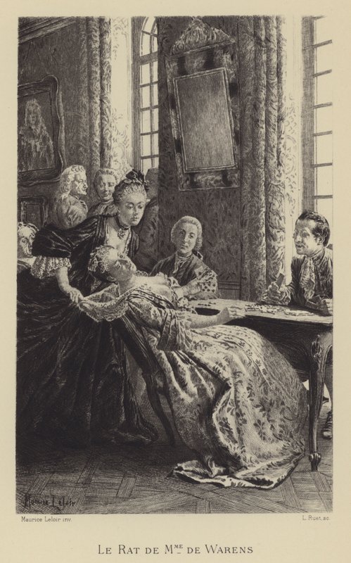 德-瓦伦斯夫人的老鼠（版画 作者 莫里斯·勒卢瓦（Maurice Leloir）