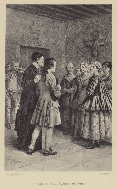 The hospice of the catechumens (gravure) 作者 莫里斯·勒卢瓦（Maurice Leloir）