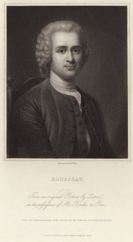 Jean-Jacques Rousseau的肖像 作者 莫里斯·昆汀·德拉图尔