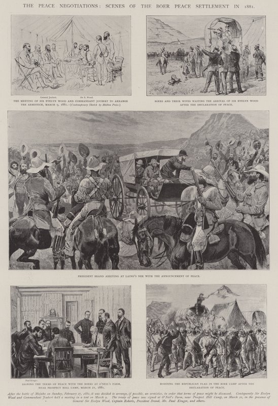 和平谈判，1881年波尔和平解决的场景 作者 梅尔顿·普里尔