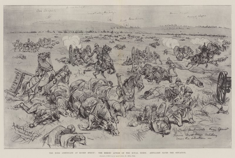 在Koorn Spruit的Boer Ambuscade，皇家马炮的英雄行动拯救了局势 作者 梅尔顿·普里尔