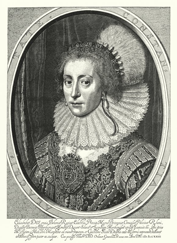 伊丽莎白·斯图亚特，波西米亚女王（版画） 作者 米歇尔·詹斯（Michiel Jansz）。范（之后）Miereveld