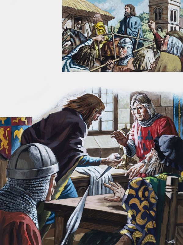 英格兰理查二世的仇恨》（水粉画，纸本） 作者 迈克（20世纪）怀特