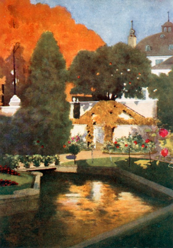 Fredensborg城堡，来自大理石花园 作者 咪玛·尼克松（Mima Nixon）