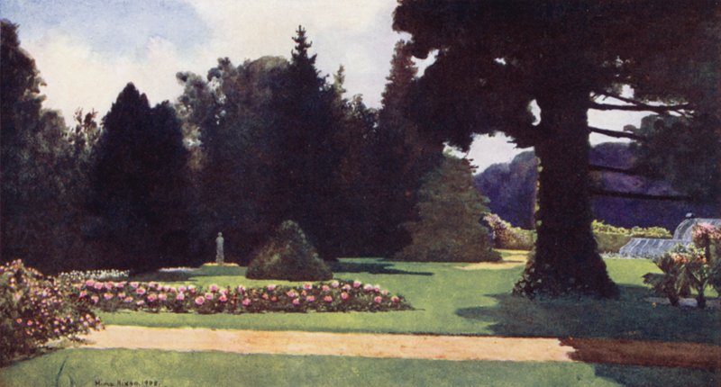 宫殿花园，Het Loo（彩色石版画） 作者 咪玛·尼克松（Mima Nixon）