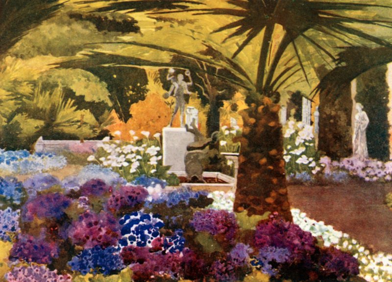 Cinerarias，Achilleion，Corfu 作者 咪玛·尼克松（Mima Nixon）