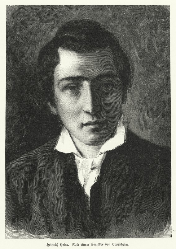 Heinrich Heine, German poet (litho) 作者 莫里茨·丹尼尔·奥本海姆