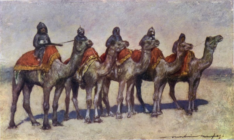 来自Bikanir的武装骆驼骑手 作者 Mortimer Ludington Menpes