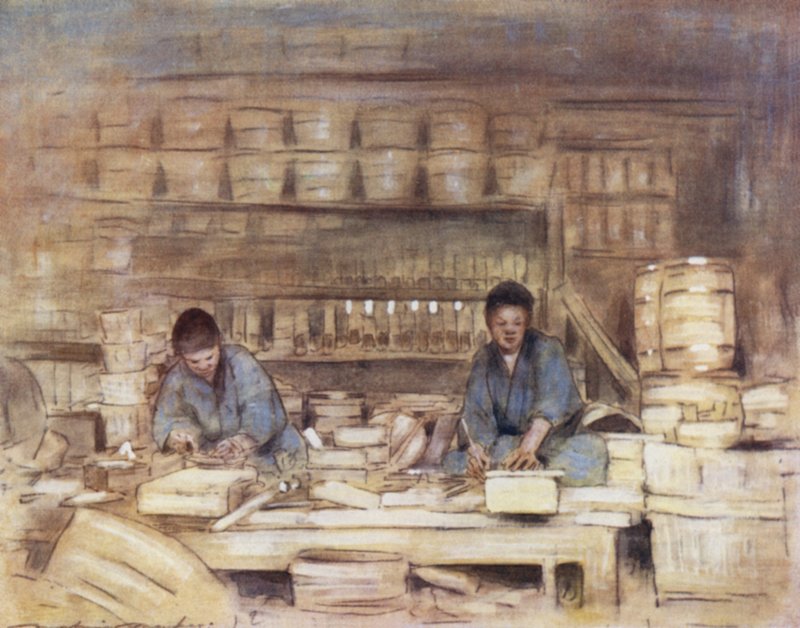 木匠在工作 作者 Mortimer Ludington Menpes