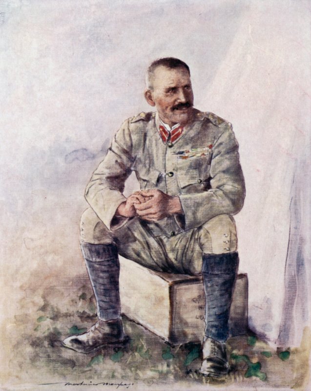 布隆方丹外的赫克托·麦克唐纳中将 作者 Mortimer Ludington Menpes