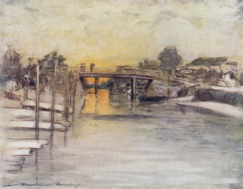 在桥上 作者 Mortimer Ludington Menpes