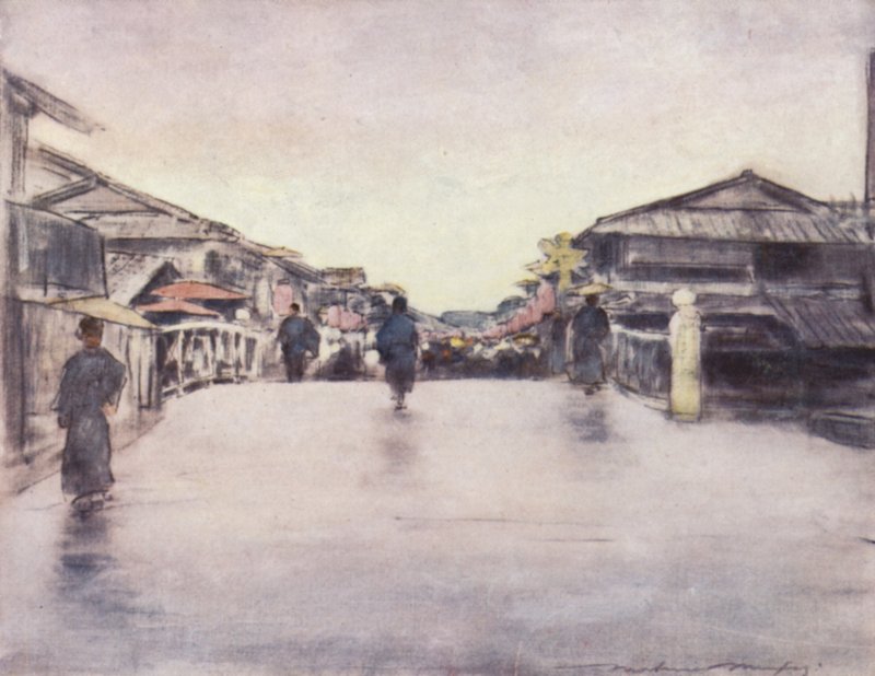 粉红灯笼街 作者 Mortimer Ludington Menpes