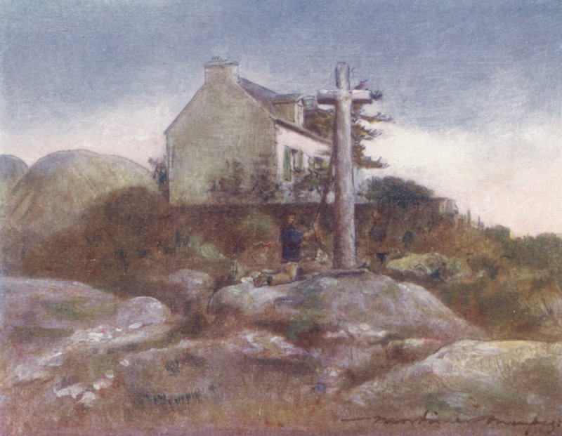 韦尔戈特的路边神龛（彩色石版画） 作者 Mortimer Ludington Menpes