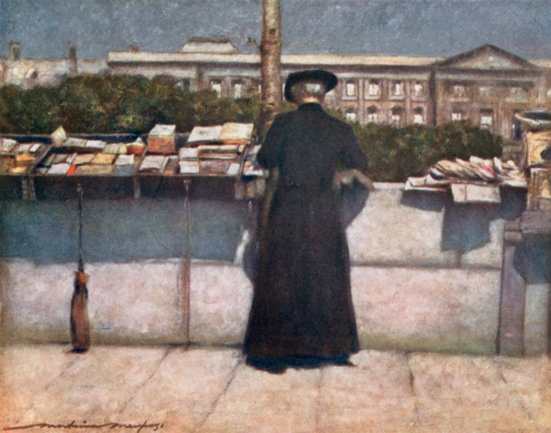 在塞纳河上的书摊 作者 Mortimer Ludington Menpes