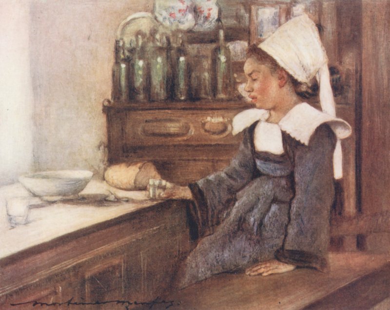 午餐（彩色印刷） 作者 Mortimer Ludington Menpes