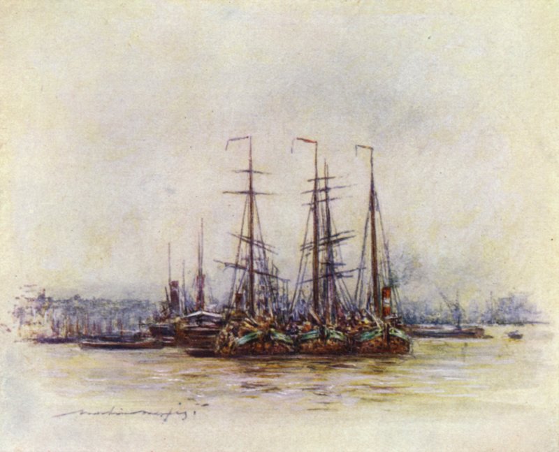 荷兰驳船塔附近 作者 Mortimer Ludington Menpes
