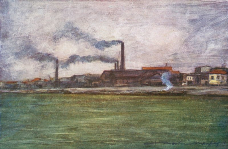 工厂烟囱 作者 Mortimer Ludington Menpes