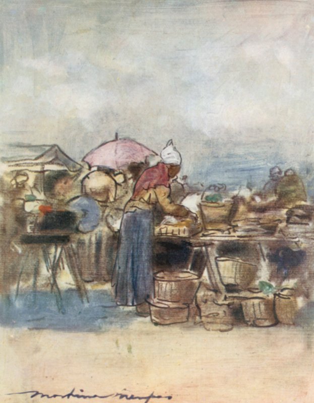 在市场上 作者 Mortimer Ludington Menpes