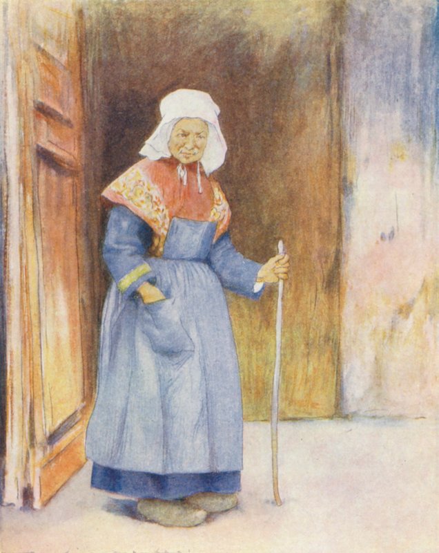 坎佩尔大教堂门廊（彩色石版画） 作者 Mortimer Ludington Menpes