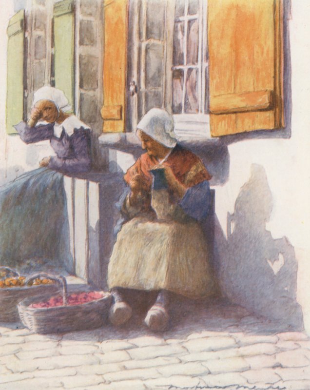 蓬阿文码头（彩色石版画） 作者 Mortimer Ludington Menpes