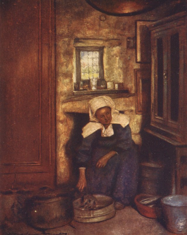 准备午餐（彩色印刷版） 作者 Mortimer Ludington Menpes