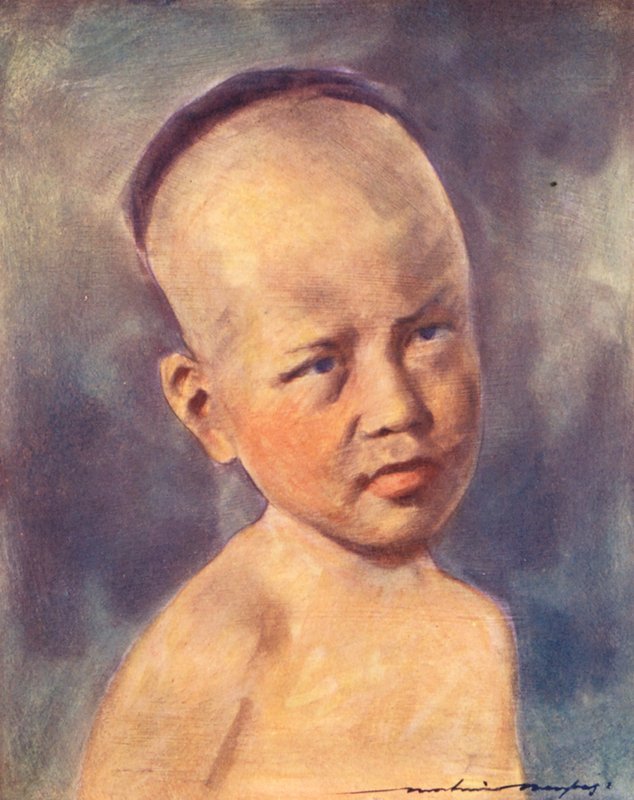 世界儿童：缅甸，一个婴儿（彩色印刷版） 作者 Mortimer Ludington Menpes