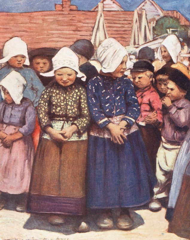世界儿童：荷兰，一字排开（彩色印刷版） 作者 Mortimer Ludington Menpes
