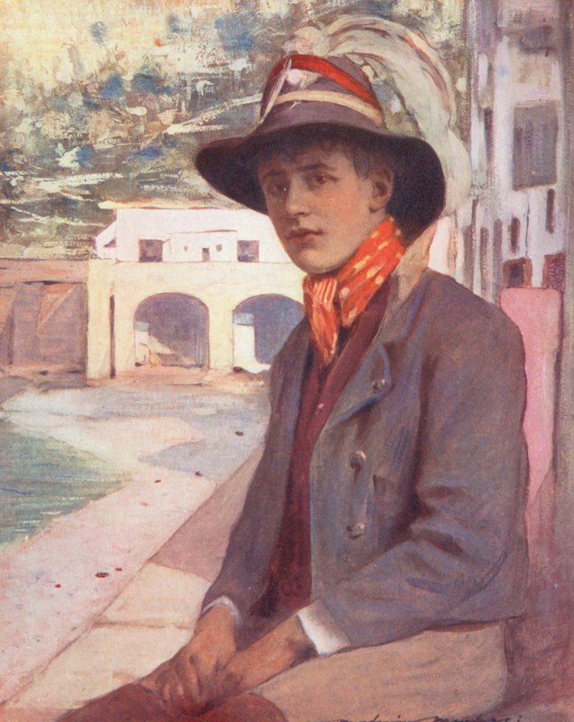 世界儿童：意大利语，在卡普里（彩色石印版） 作者 Mortimer Ludington Menpes