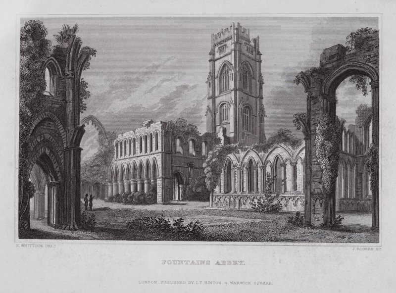 Fountains Abbey (engraving) 作者 纳撒尼尔（后）惠托克