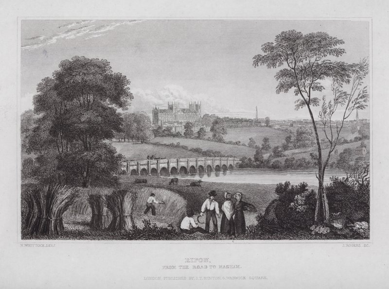 Ripon, from the Road to Masham (雕刻) 作者 纳撒尼尔（后）惠托克