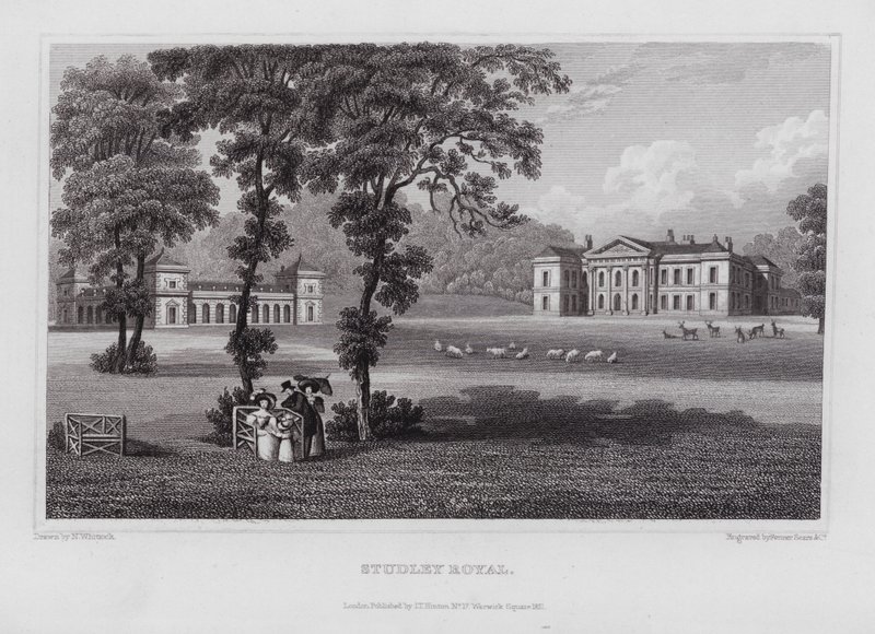 Studley Royal (engraving) 作者 纳撒尼尔（后）惠托克