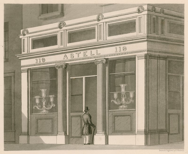 前往Astell，Wine and Spirit Warehouse，Grafton Street，Tottenham Court Road 作者 纳撒尼尔·惠特克