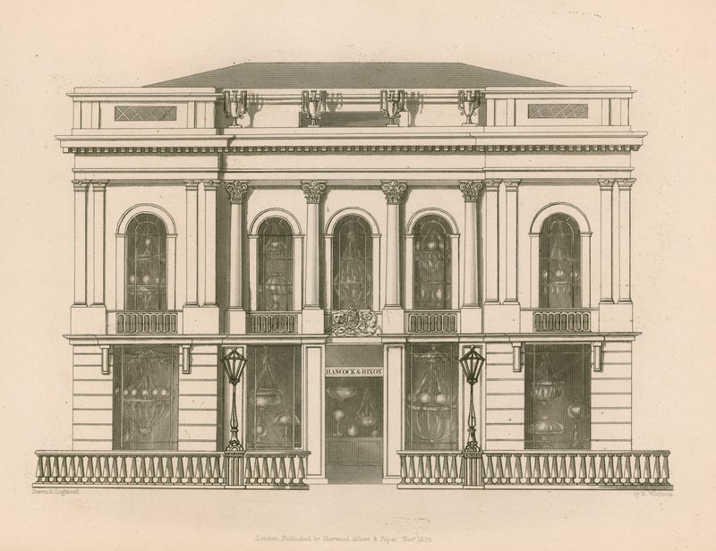 伦敦Pall Mall East的Hancock和Dixon商店前面 作者 纳撒尼尔·惠特克
