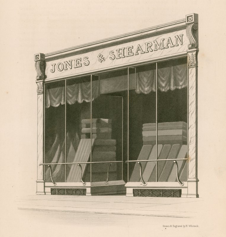 商店前面的Messrs Jones和Shearman，Blackfriars Road，伦敦 作者 纳撒尼尔·惠特克