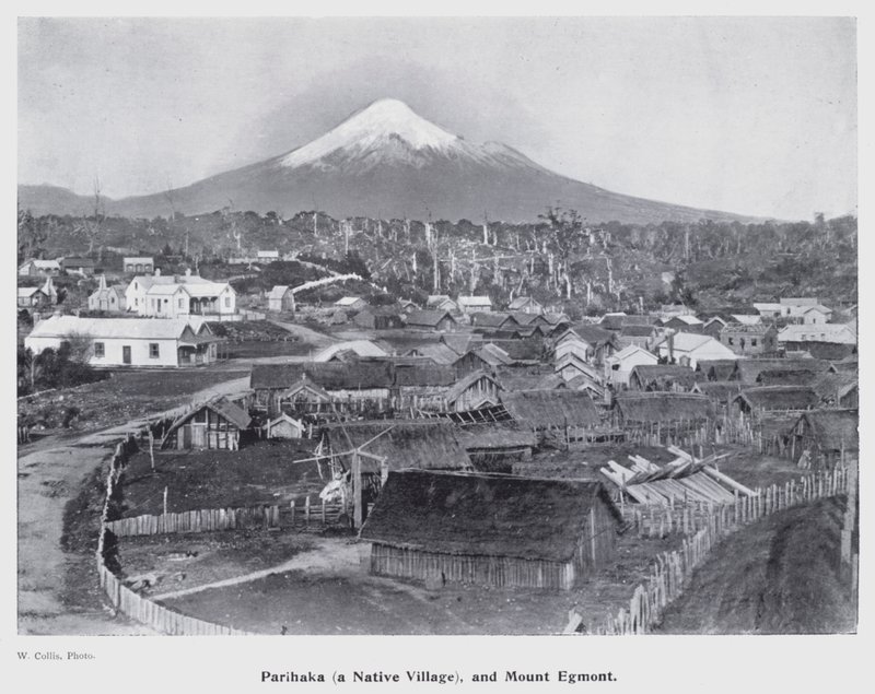 新西兰新普利茅斯：Parihaka、原住民村庄和埃格蒙特山（黑白照片） 作者 新西兰摄影师