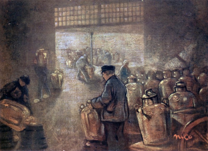 A Dairy（彩色石版画） 作者 尼科·容曼