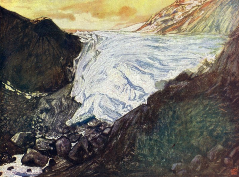 挪威。Buerbrae, Odde Hardanger (彩色平印) 作者 尼科·容曼