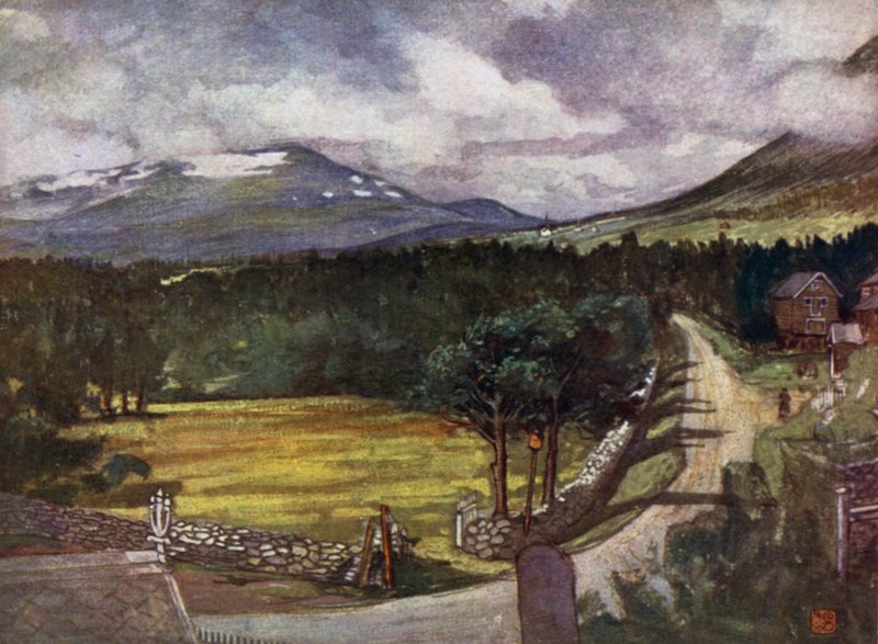 Norway: Snow-capped Mountains at Aune (colour litho) 作者 尼科·容曼